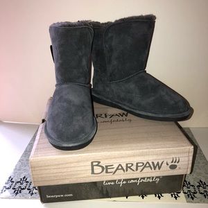 Bearpaw Girls Suede Mid-Calf Bungee Chelsea Boots